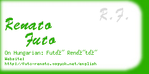 renato futo business card